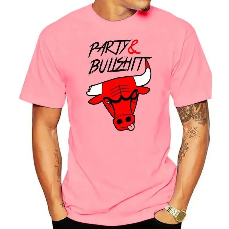 Bullshit Red Bulls Chicago Basketball SWAG Mens T-shirt Causal Shirts Party Graphic Oversized Men Clothing Harajuku Summer new