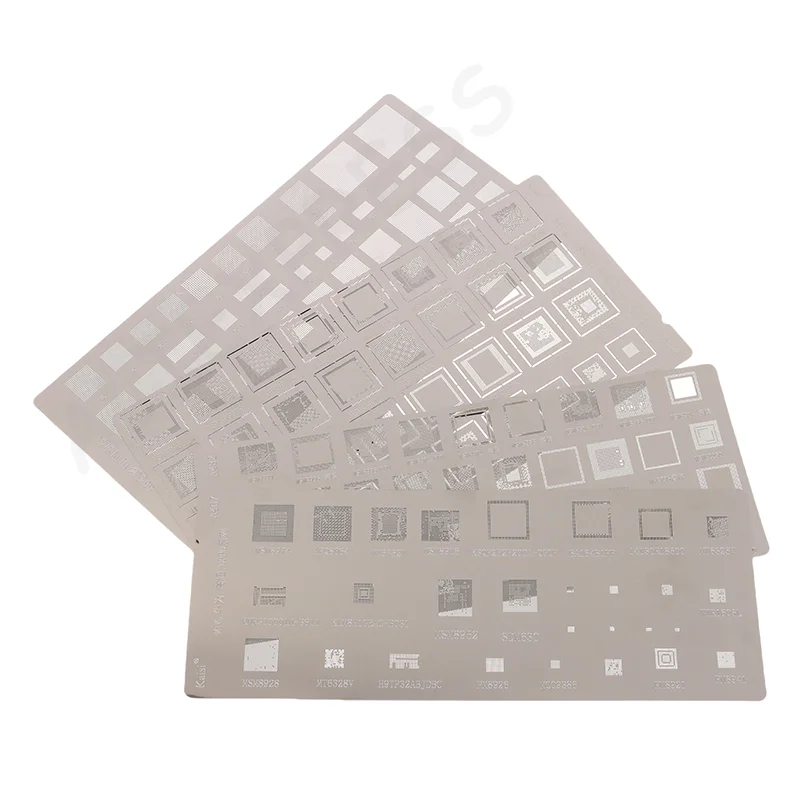 

4PCS Worldwide BGA Replanting Stencil for MTK MSM CPU PM Power IC Soldering Network