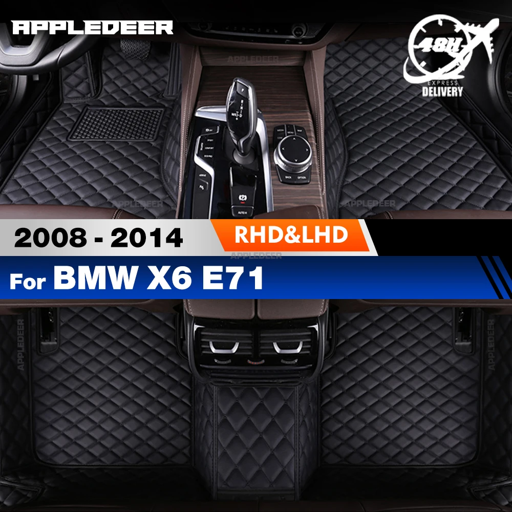 

Car floor mats For BMW X6 E71 2008-2014 2013 2012 2011 10 09 Custom auto foot Pads automobile carpet cover interior accessories
