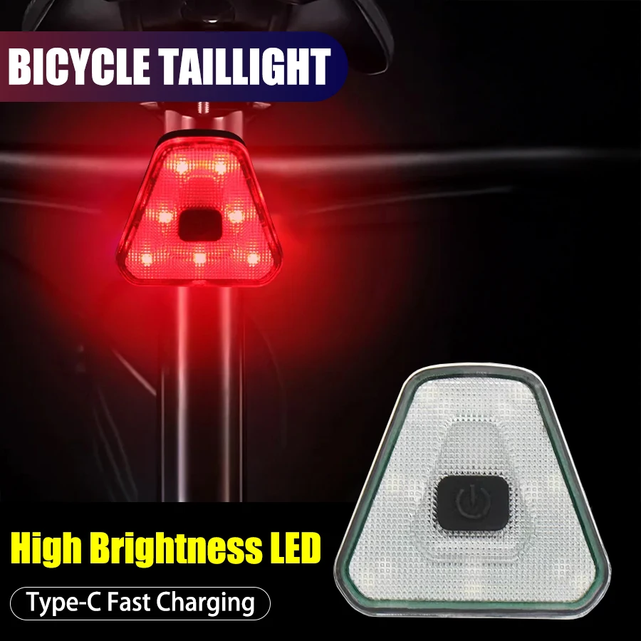 Bike Front Rear Light Set 5 Lighting Modes Bike Bright Headlight USB Charging Warning Taillights Set for Night Riding Safety