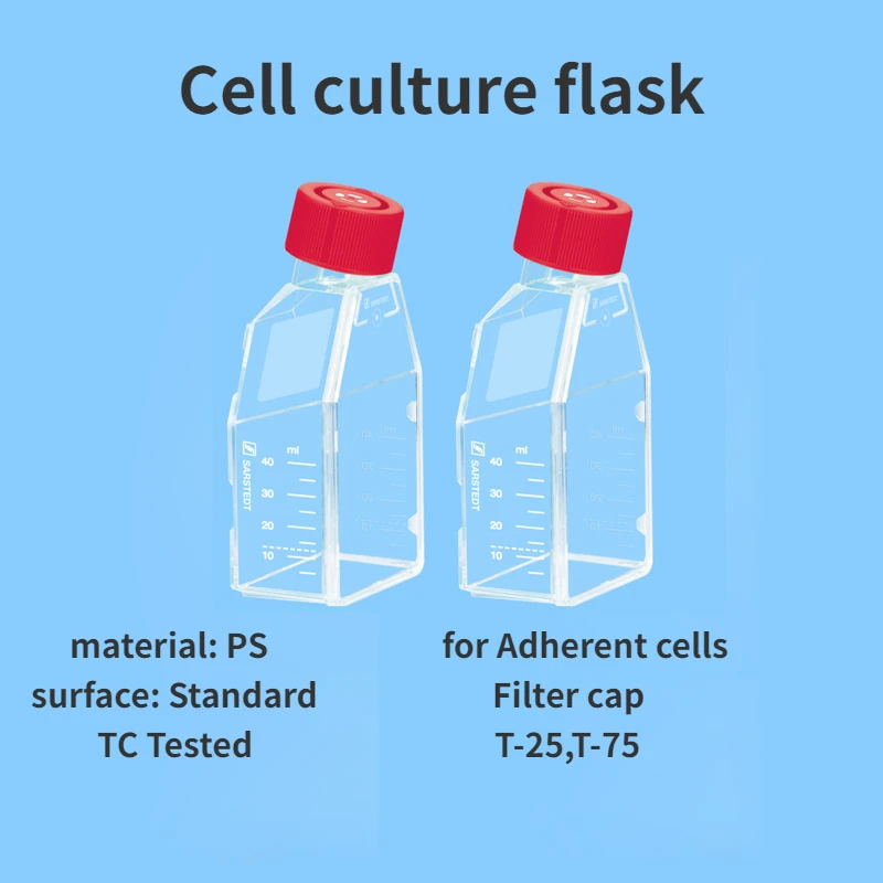 

SARSTEDT Cell Culture Flask T25 T75 Adherent Cell Standard Filter Cap Tissue Culture Flask Lab Equipment for Laboratory