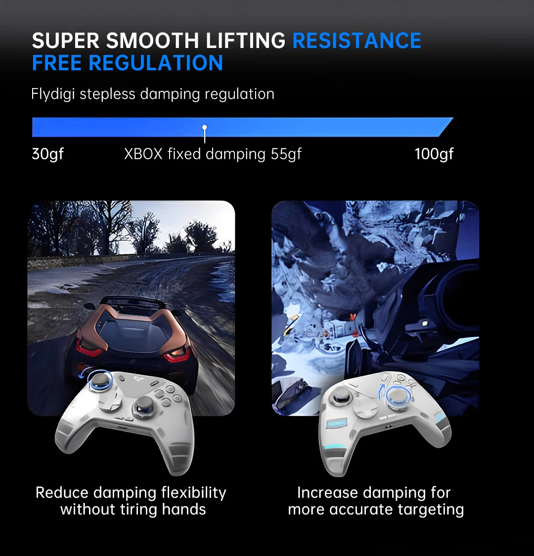 Flydigi Base dock per controller di gioco wireless APEX 4 originale per Apex 4/Vader 4 Pro Series Adattatore di alimentazione per caricabatterie USB bianco