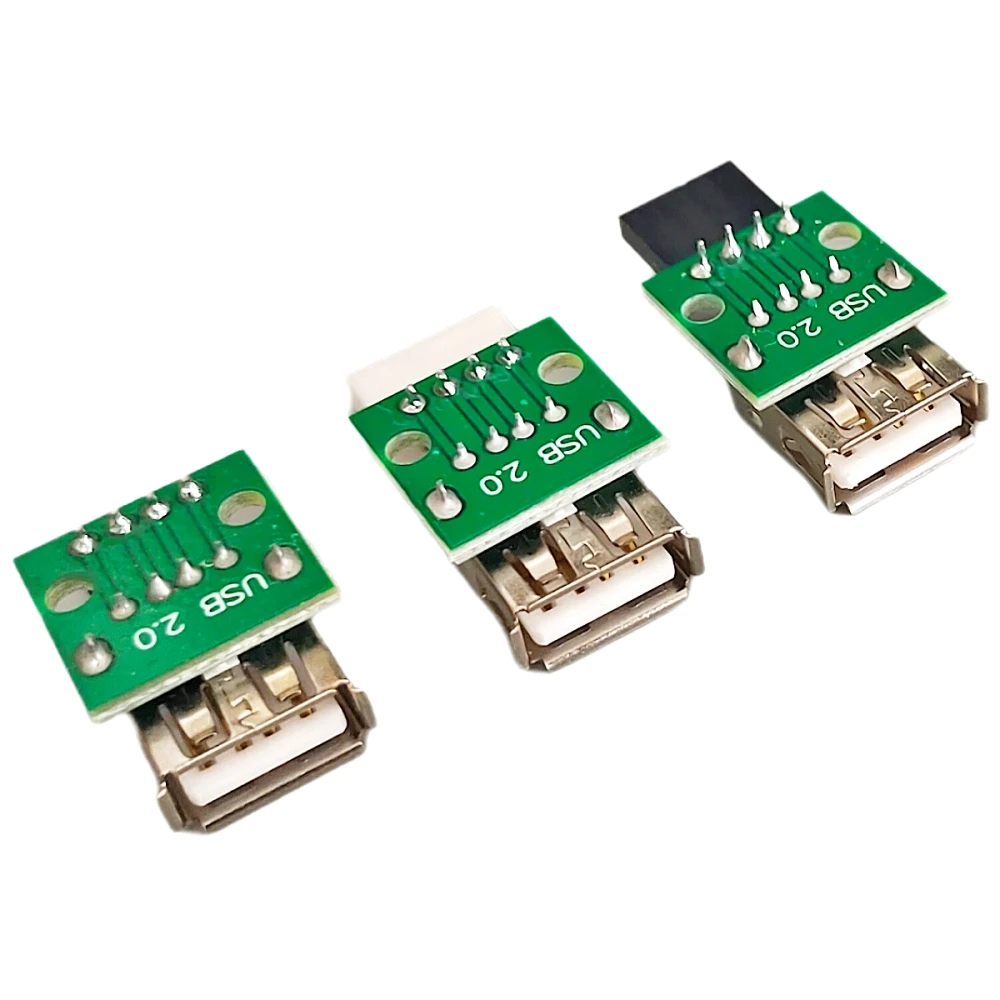 5/10Pcs USB 2.0 Type A Female To DIP 2.54mm PCB Breakout Board Adapter 4 Pin Pitch Connector Module for Arduino DIY Project