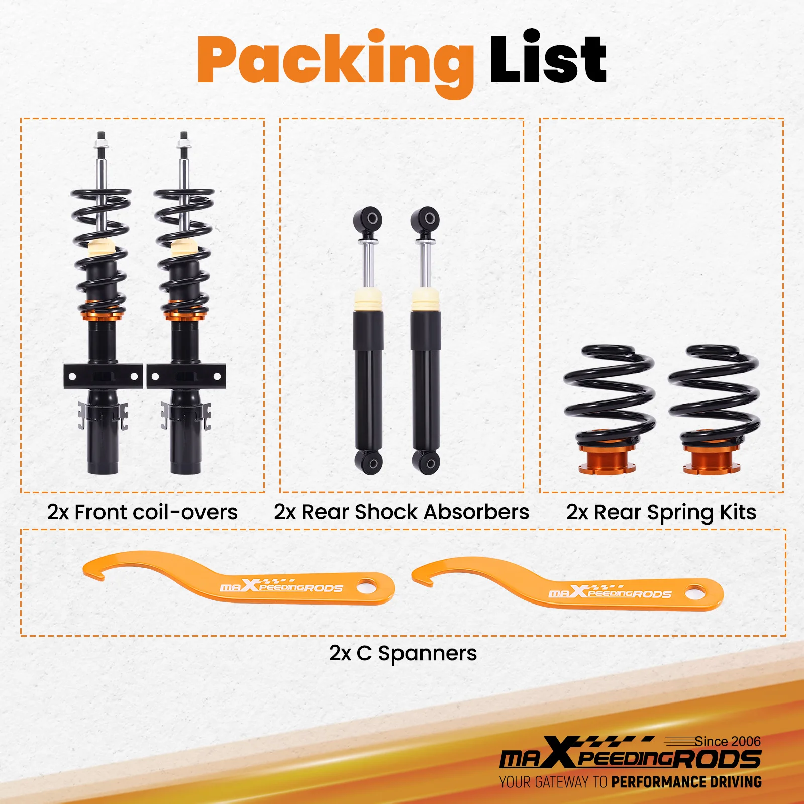 Coilover Suspension Kit for VW Transporter T5 T6 T26 T28 T30 Kombi Multivan view 2