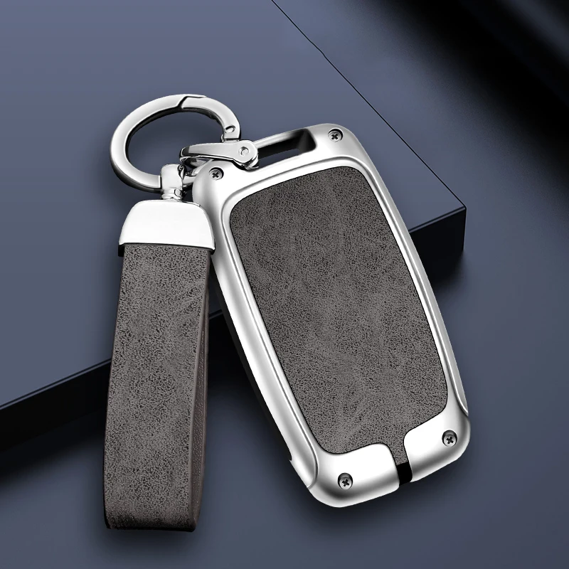 

Zinc Alloy Leather Car Key Case for Land Rover Range Rover Sport Evoque Freelander Velar Discovery 4 Jaguar XE XJ XF Keychain