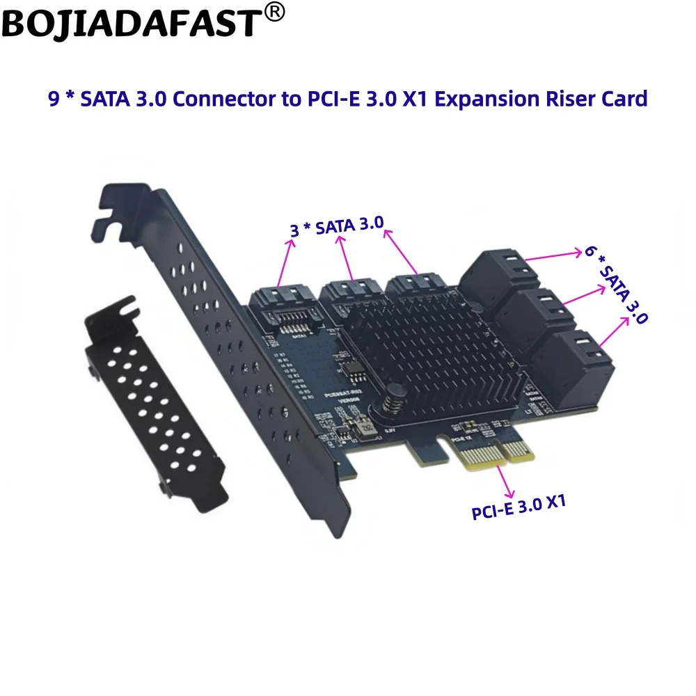 9-ports-sata-30-7pin-connector-to-pcie-1x-pci-e-x1-expansion-riser-card-6gbps-for-hdd-hard-disk-drive