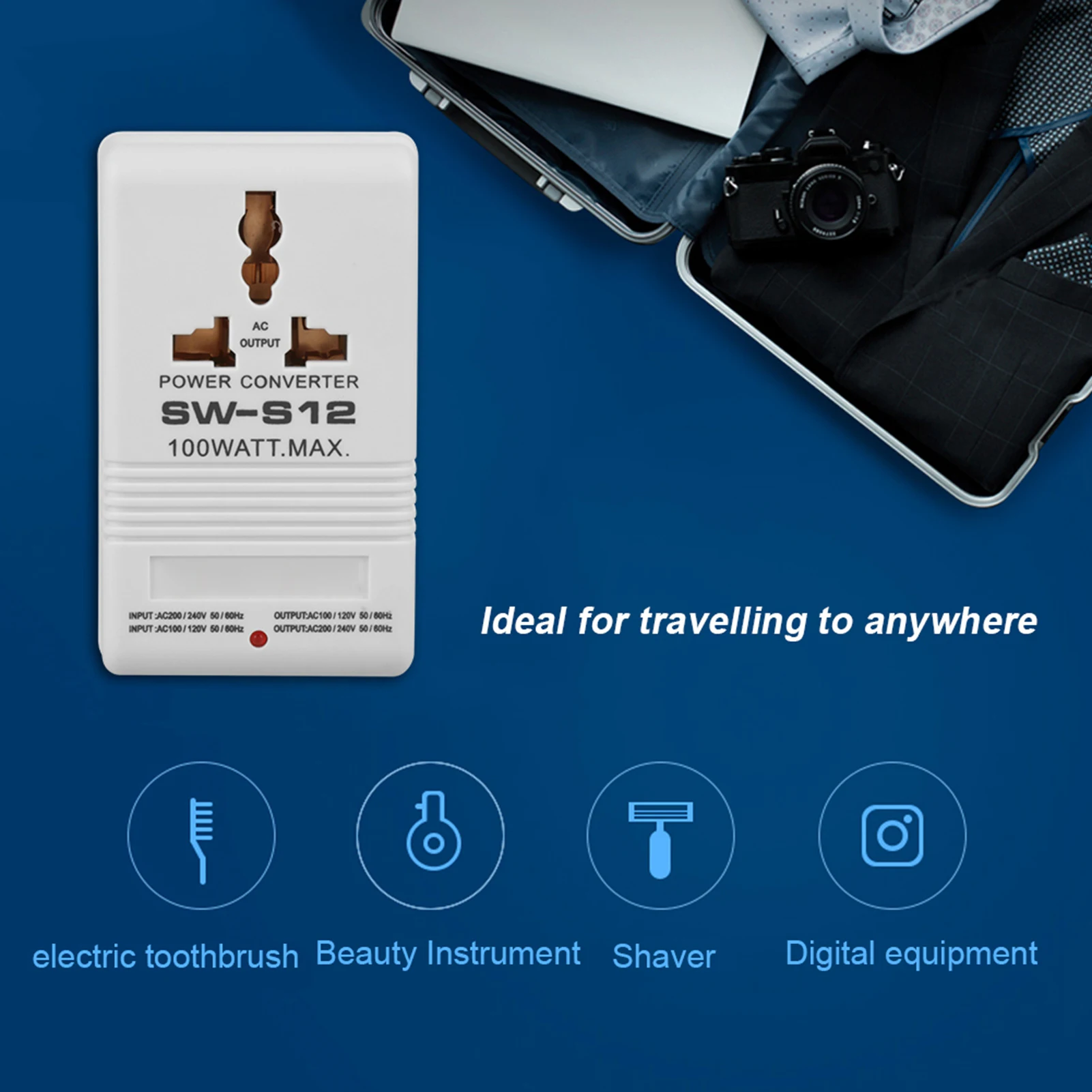 Convertidor de voltaje de 100w Transformador convertidor de voltaje reductor y descendente de 100W / a / Transformador de voltaje de potencia (enchufe estándar CN)