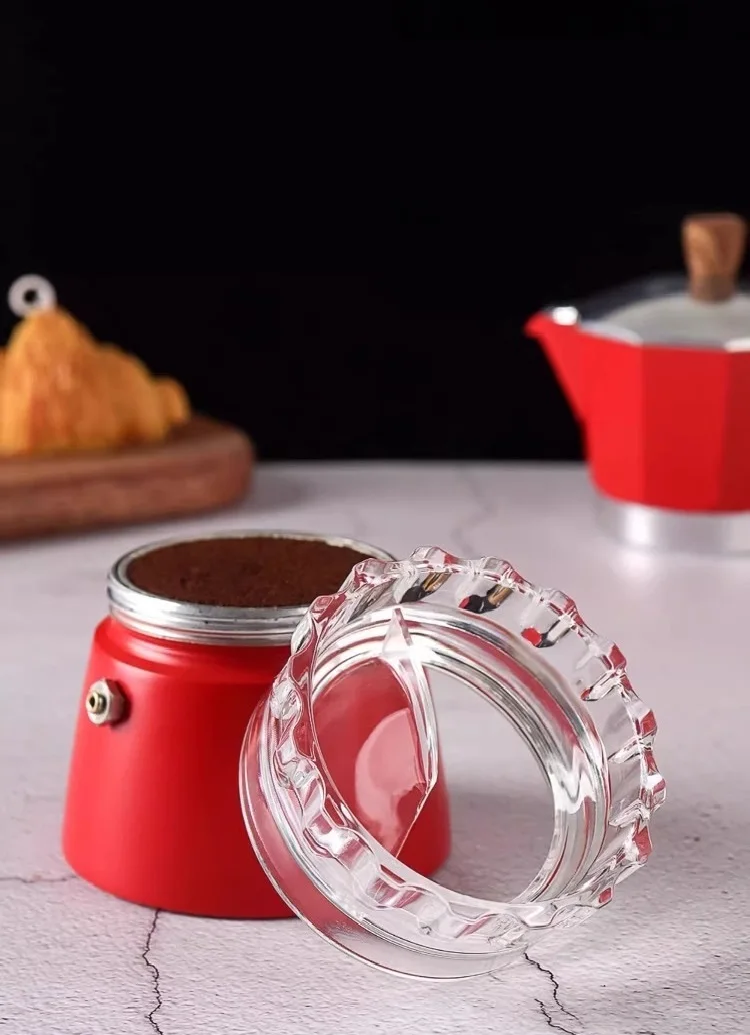 KANONE Moka Pot Dosiertrichter, Anti-Verschüttungs-Kaffeepulver-Verteilerring, Passend für 2-6 Tassen Italienische Espressokocher für den Herd – Detail 3