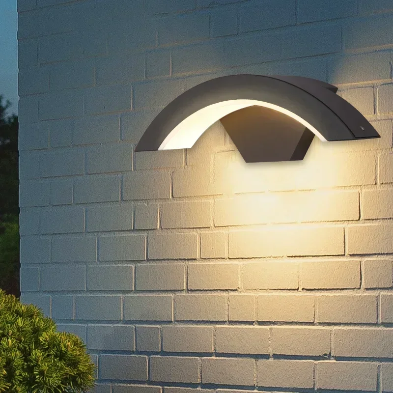 Waterproof Outdoor Simple Creative Courtyard Balcony Intelligent Induction Wall Lamp