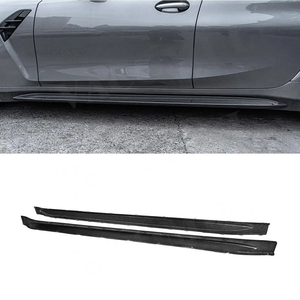 

VACOMUL Dry Carbon Fiber Side Skirts Bumper Apron Cover Lip for BMW 4 Series G82 G83 M4 Coupe 2021 + 2 Door Protective Cover FRP