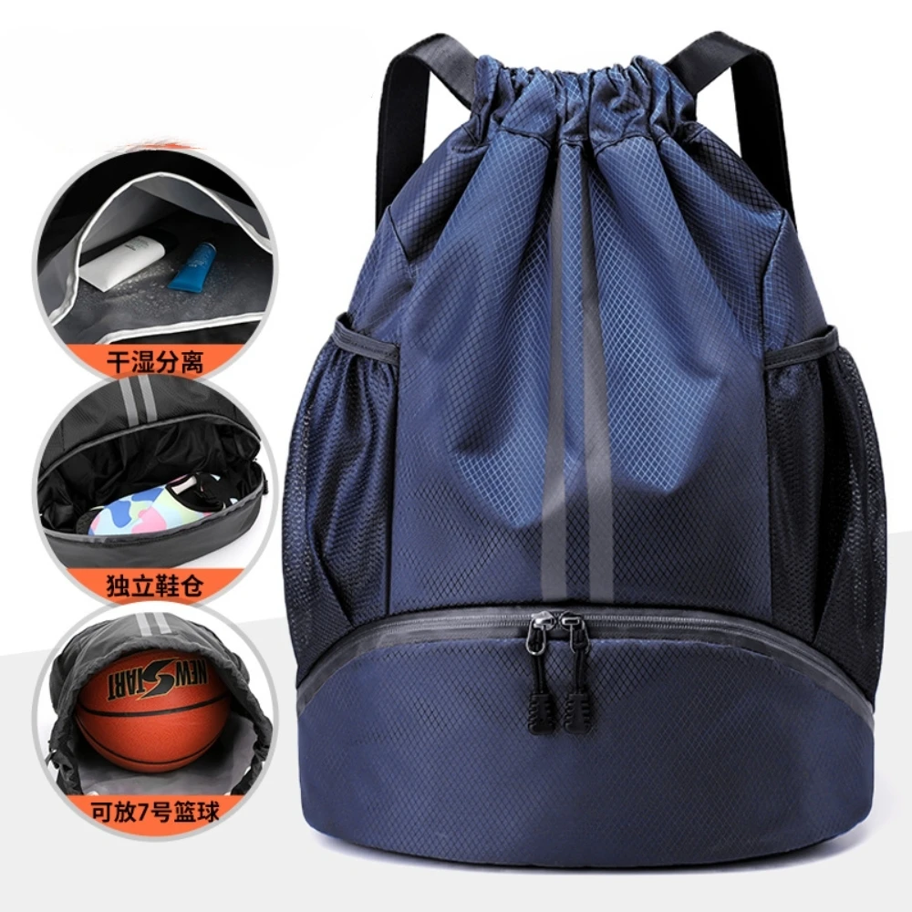 

Bag Backpack Waterproof Shoe Pocket 2936 Stripes Drawstring Middle Backpacks Backpack For Man Sale