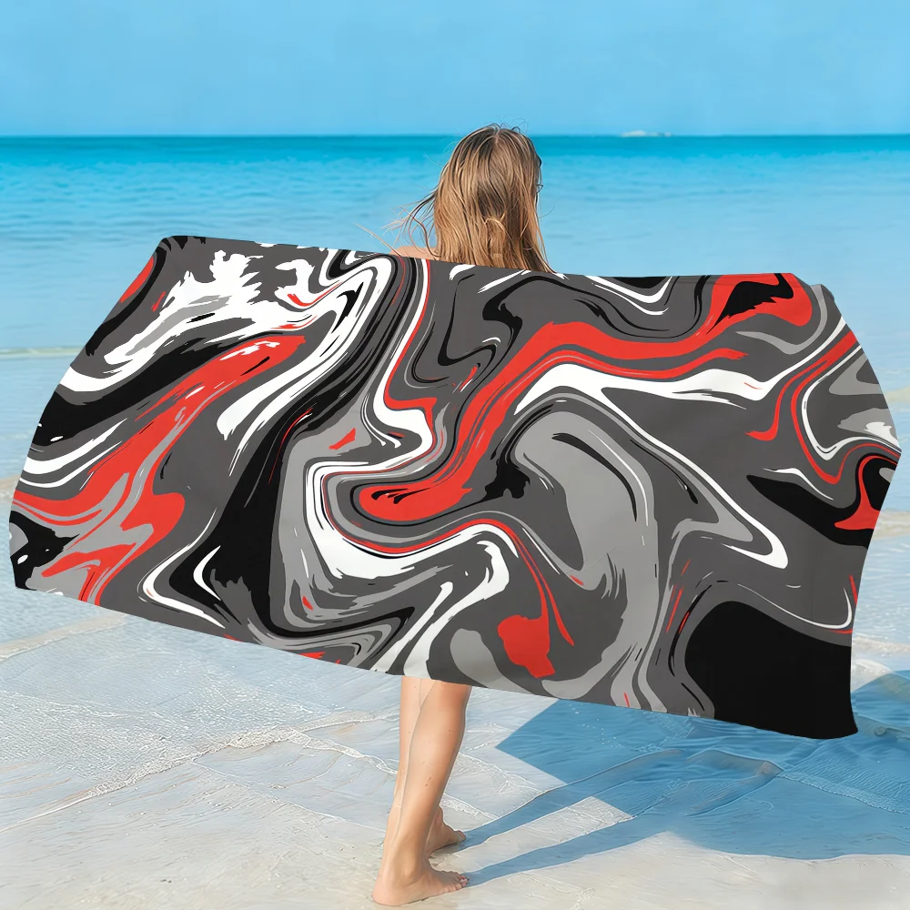 S-Strata Liquid Towel Soft Lightweight Anti-Sand Large Beach Towel Quick-Drying Bath Sports Family