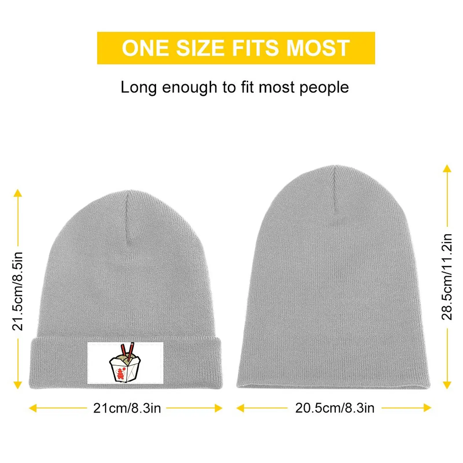 Take-Out Noodles Box Pattern Knitted Hat hard hat Dropshipping Hat For Women 2023 Men's