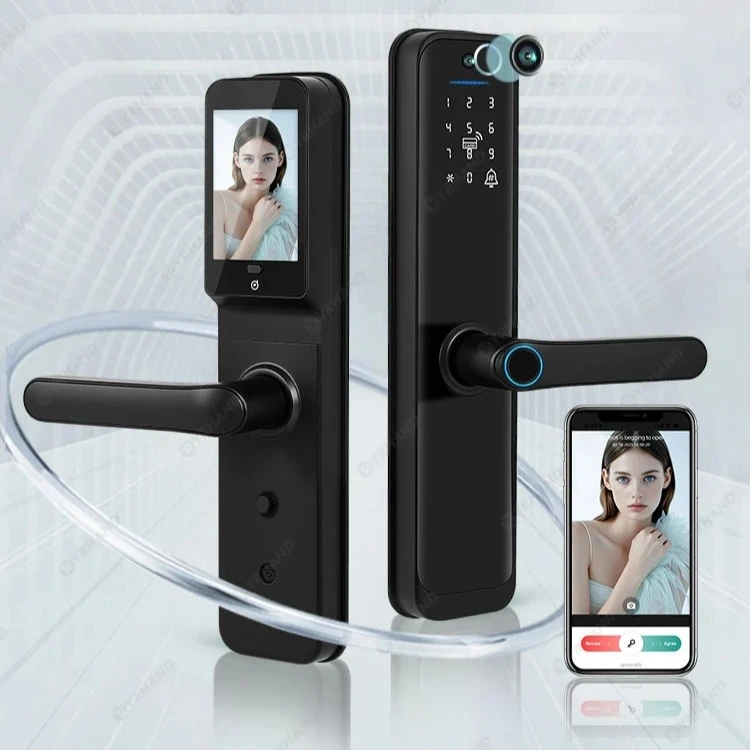 Smart Lock Electronic Digital Lock Featuring Biometric Fingerprint Recognition Camera Smart Card&Password Key Unlock