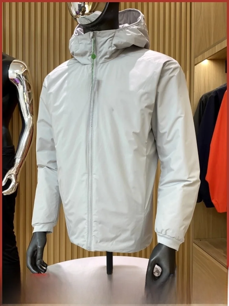 

Новый снежный легкий теплый хлопковый джет для мужчин, уличная зимняя модная подставка, украшение на молнии, полиэфирное волокно