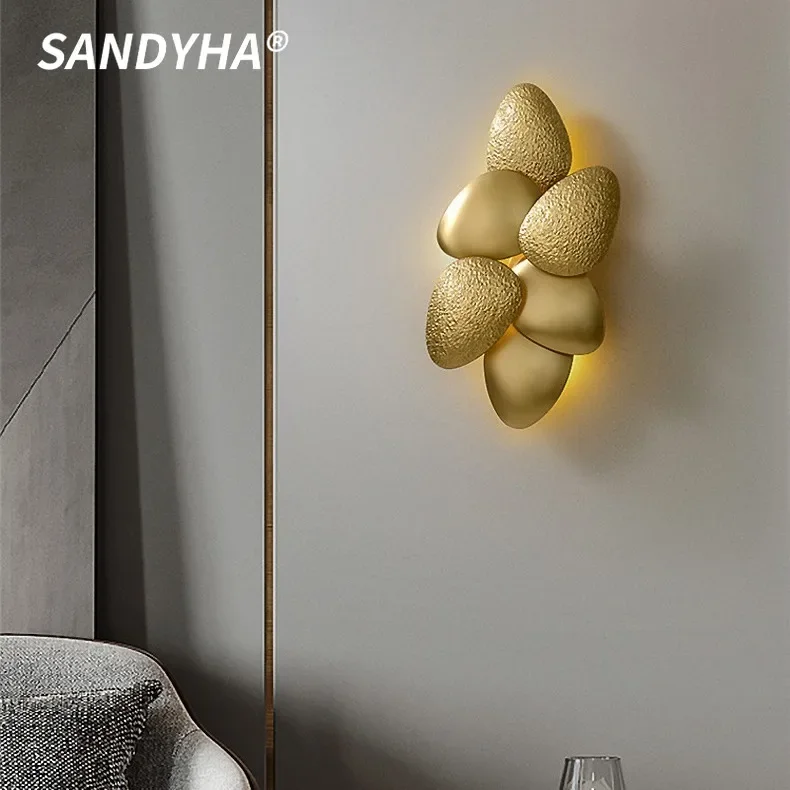 

Modern Metal Bedroom Headboard Pebble Design G9 Wall Lamps Suitable For Corridor Aisle Sofa Background Decor Lighting Fixtures
