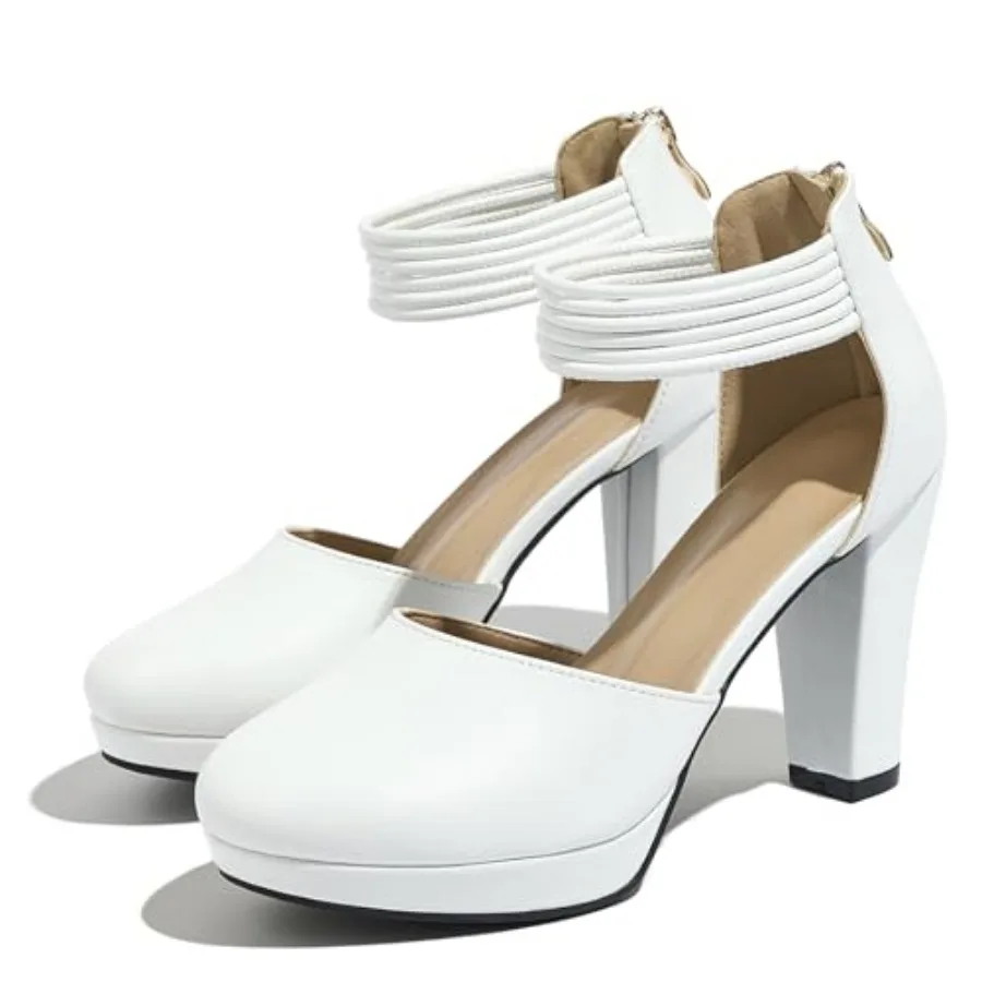 

Closed Toe Heels Platform Heels Ankle Strap Dress Shoes for Women