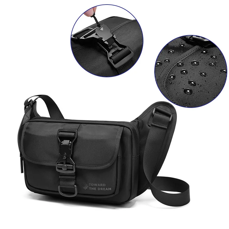 

Мужская многофункциональная поясная сумка большой вместимости, водонепроницаемая спортивная сумка на открытом воздухе, походная нагрудная сумка, сумка через плечо на одно плечо