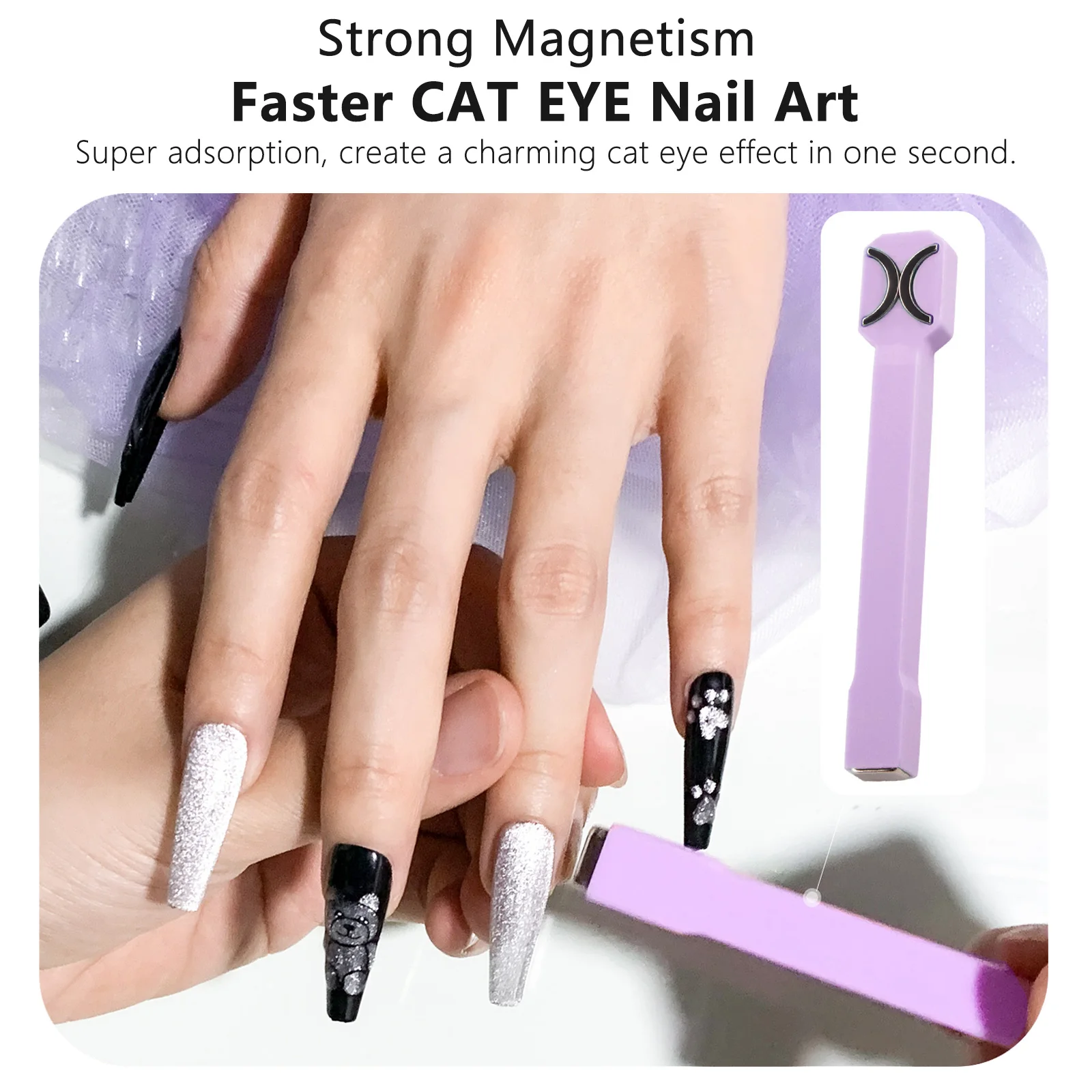 3-in-1-Nagelmagnet-Werkzeug, starker Katzenaugen-Magnet für Nägel, Gel-Nagellack, 3-in-1-Cateye-Magnetwerkzeug für Nagelkunst – Detail 3