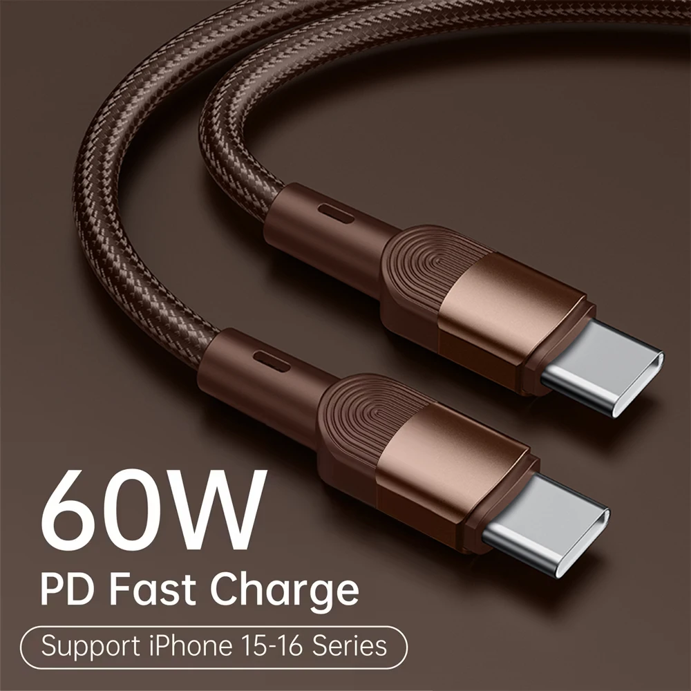 USB C Cable Fast Charging Date Cable Type C & Lightning Cable For iPhone 15 16 17 Xiaomi Samsung Mobile Phone Charger Wire Cord