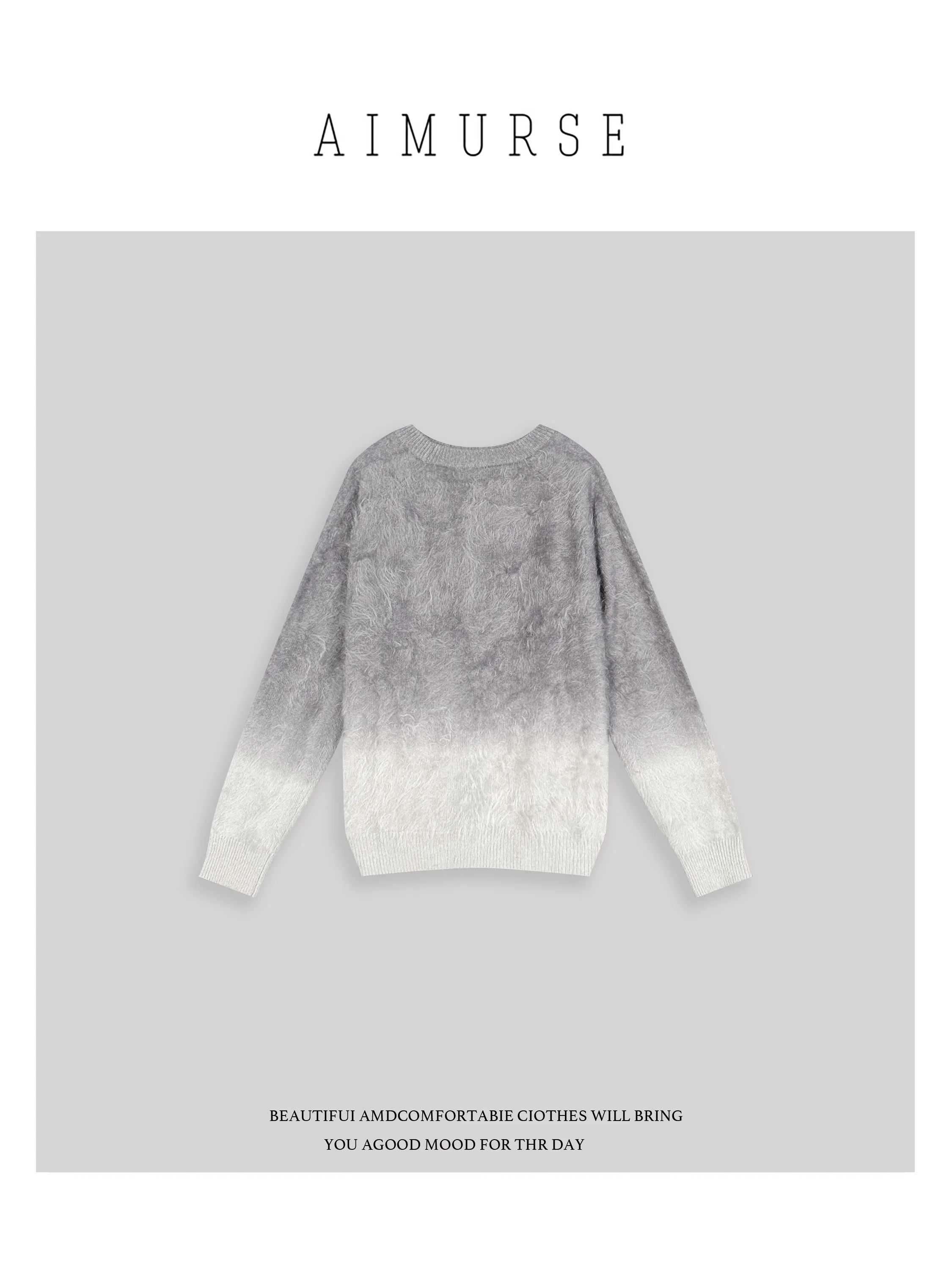 

Warmth adient Color Wool Camere Silk Sweater AIMURSE AM300 Commute Sle round Ne Traditional Production