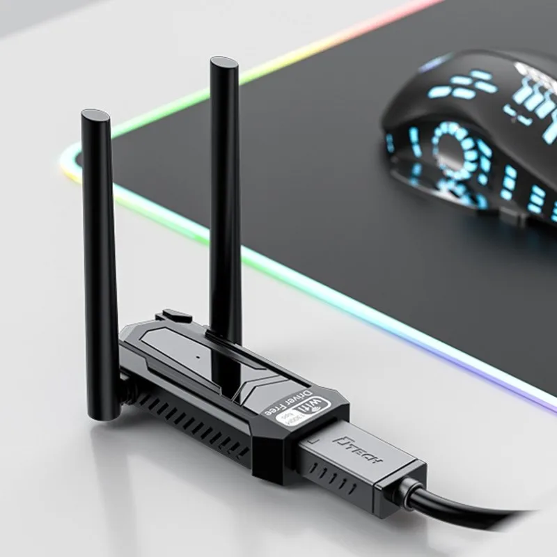 OEM Wireless USB Network Wifi Adapter High Speed 1300Mbps Dual Band Wireless Network Card