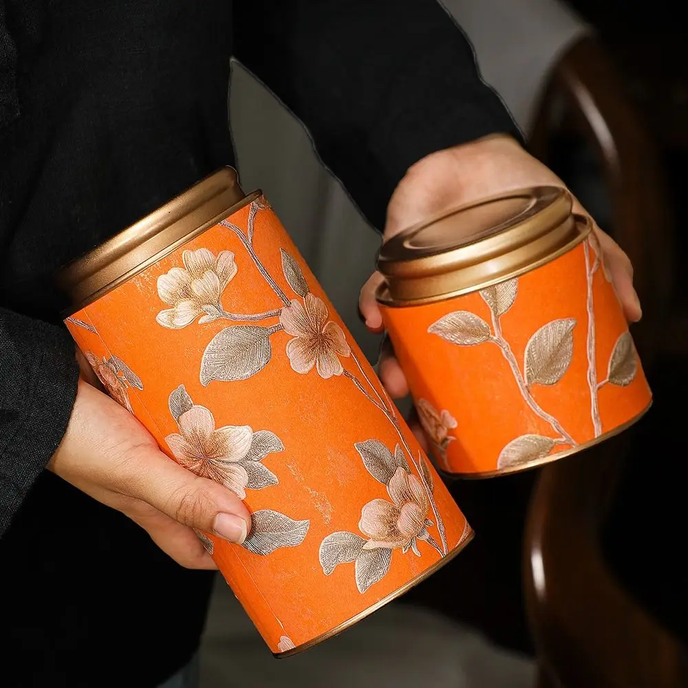 High Quality 1Pcs Durable 10/19cm Empty Tea Can Green Black Tea Packaging Tea Sealed Jar Household Small Tinplate Storage Can