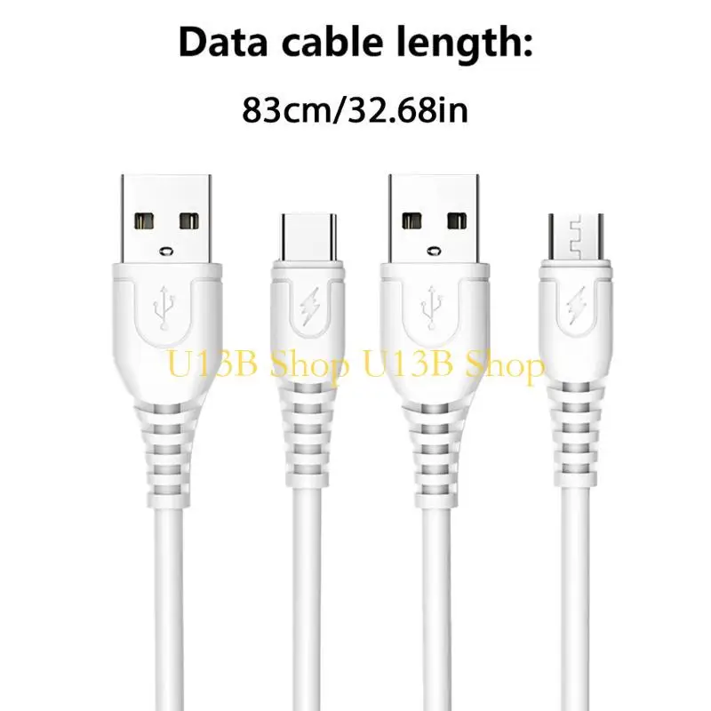 U13B USB2.0 충전 케이블 빠른 충전 데이터 코드 수컷 2A USB에서 USB 5Pin/Type C