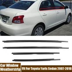Car Door Glass Window Weatherstrip Trim Weatherstrip Rubber Moulding Seal Belt For Toyota Yaris Sedan 2007-2016 Car Accessories