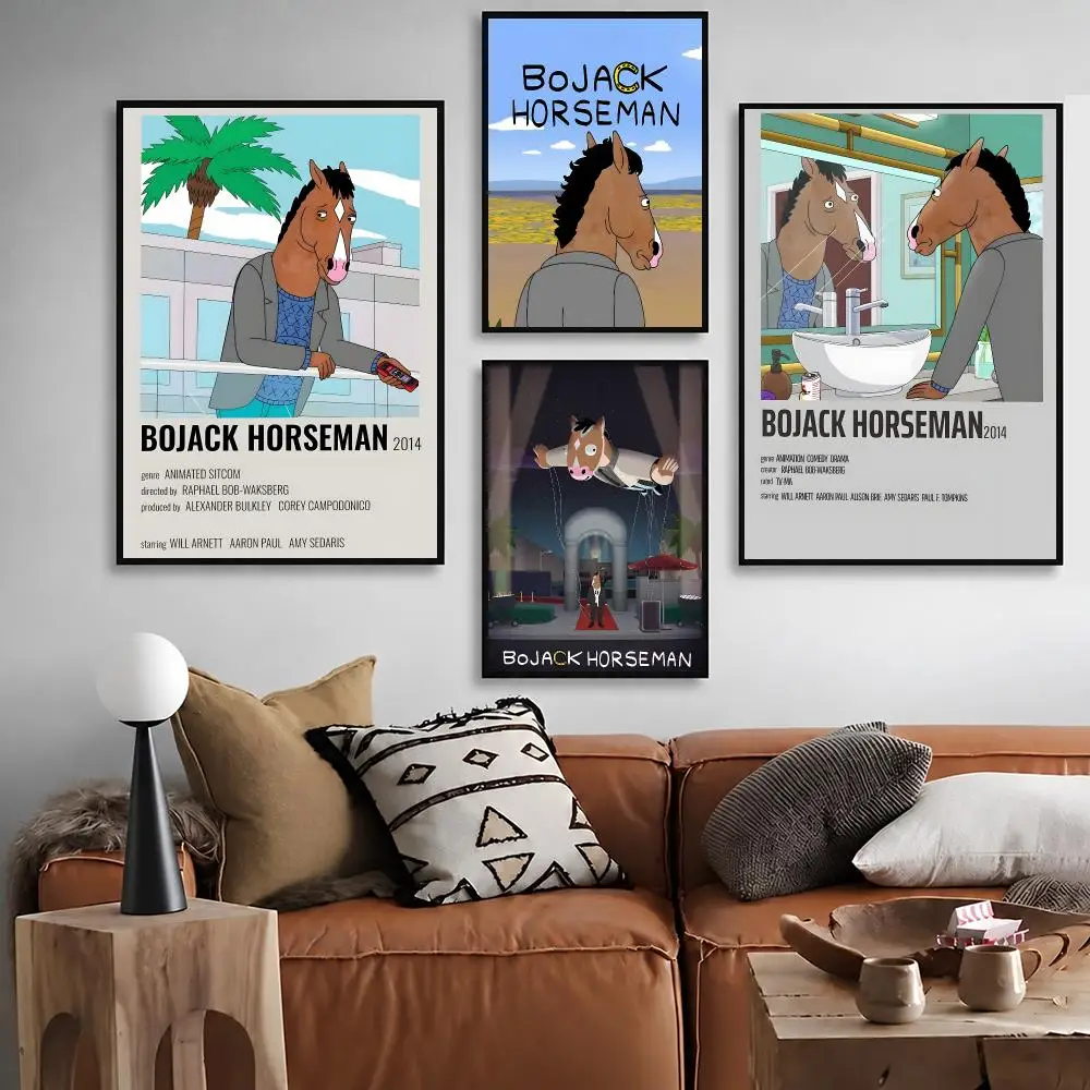 Animation BoJack Horseman   Character Print Japanese Graphic Streaming Film Style Wall Artwork Bedroom Decor Poster