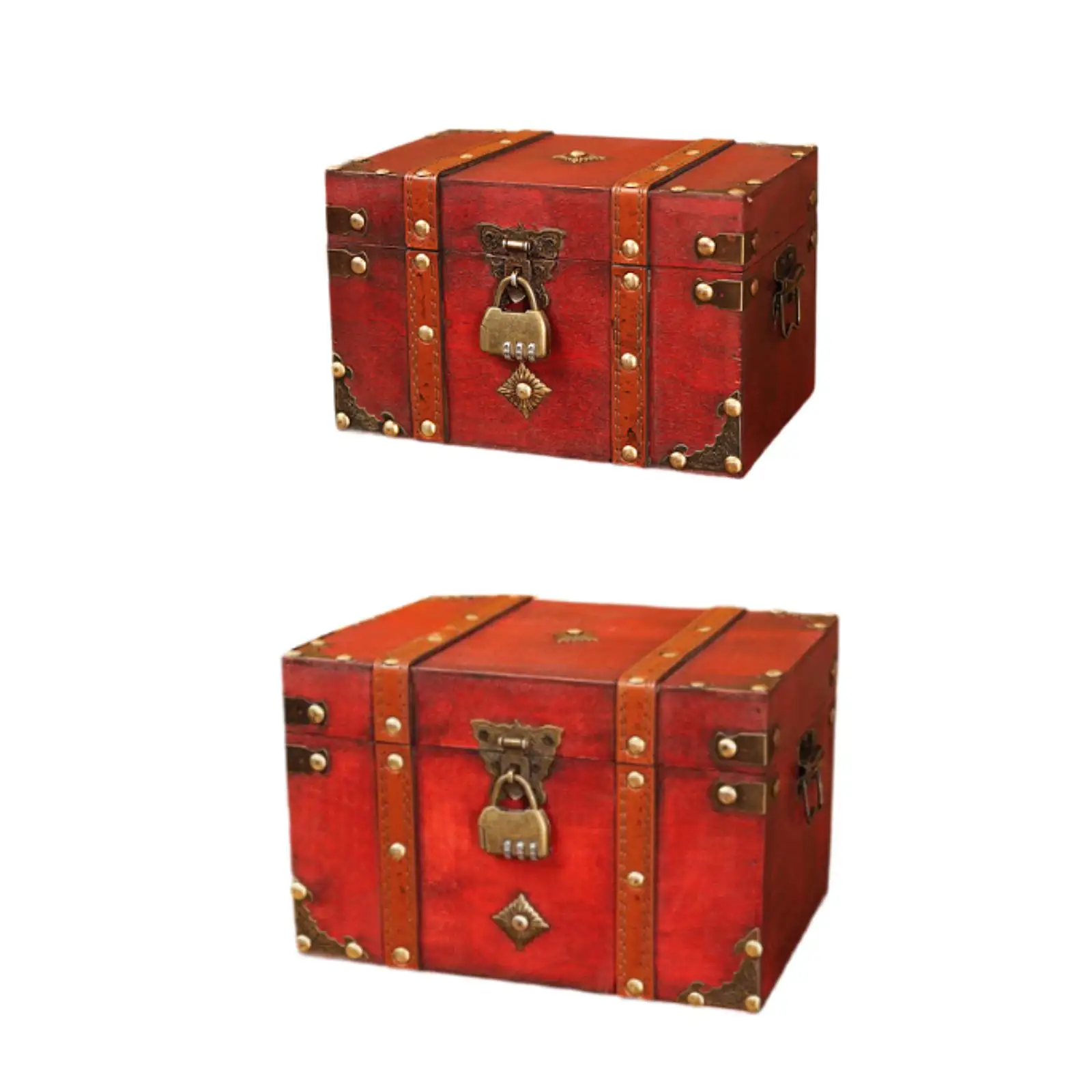 Vintage Storage Box Pirate Treasure Chest for Trinkets Jewelry Keepsakes