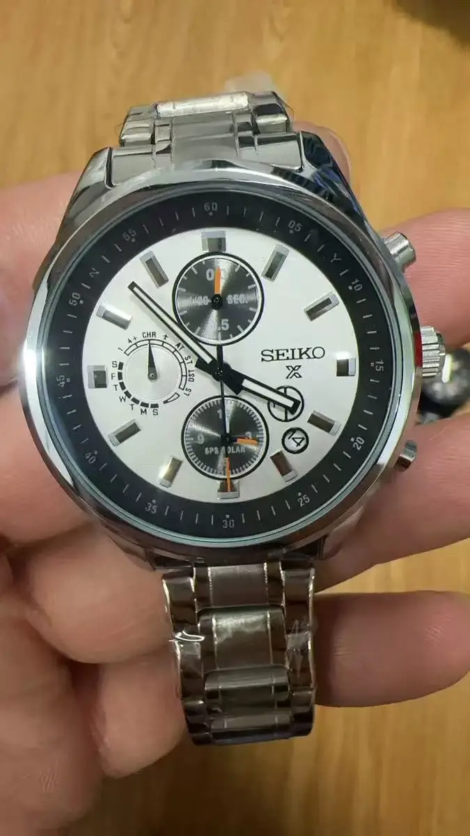 Seiko العلامة التجارية الفاخرة أزياء الأعمال عارضة الرياضة متعددة الوظائف كرونوغراف حار بيع رجل غير الميكانيكية كوارتز ساعة معصم