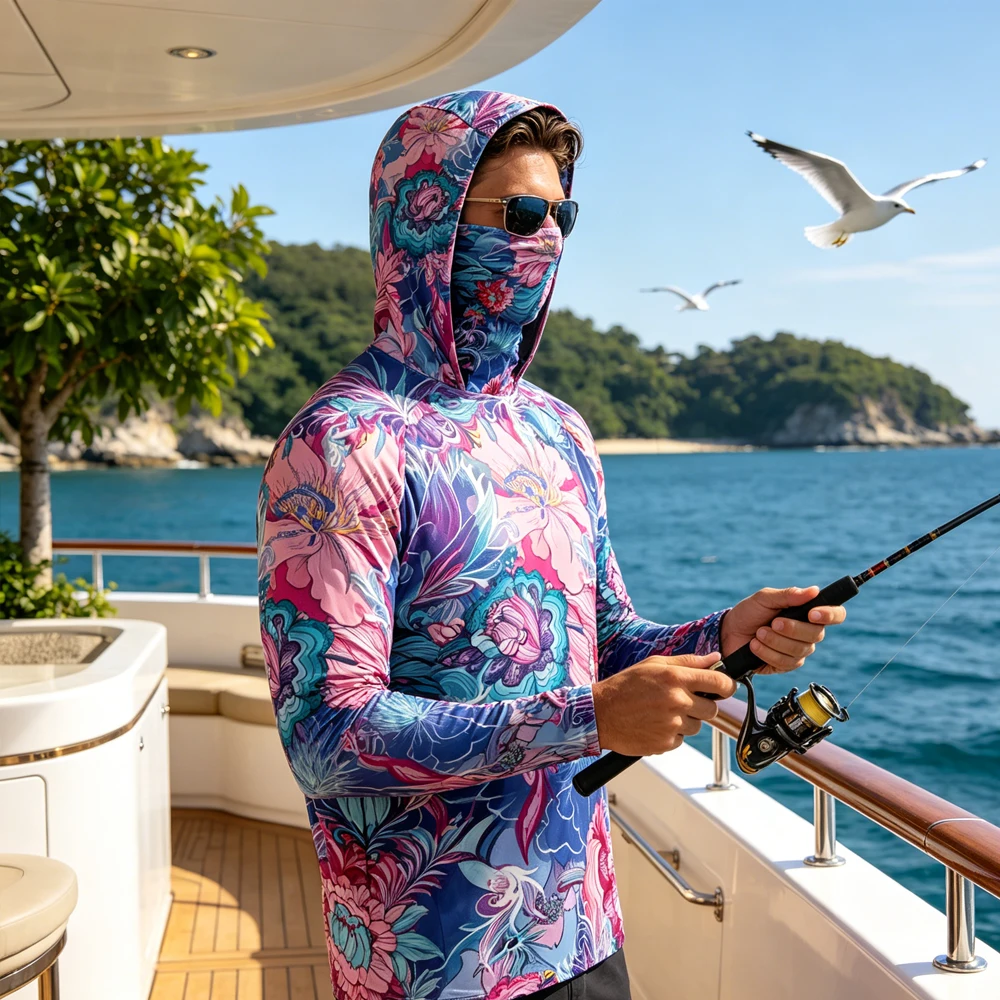 Kaos Pancing Pria Berkualitas - Fishing Mask Sun Protection ulasan dan harga