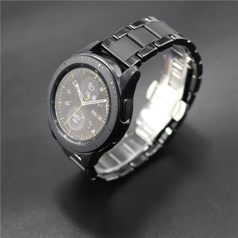 Ceramic and  Frosted Strap 20mm 22mm for Samsung Galaxy Watch 3 45mm 46mm Gear S3 Classi Frontier Active2 40mm 44mmStrap Repla