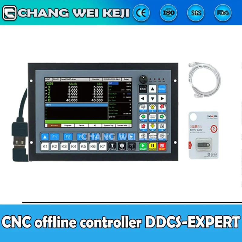 Ddcs-Expert3/4/5 Axis Cnc Independent Offline Controller Supports Tool Magazine/Atc Controller To Replace Ddcsv3.1