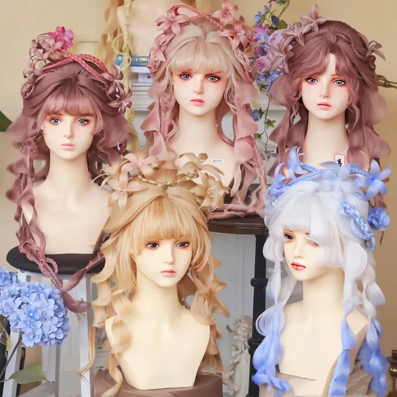 COS Wig Display Mannequin Head Model for Lolita Necklace Earrings Live Stream Showcase Rack Simulated Human Head Mold