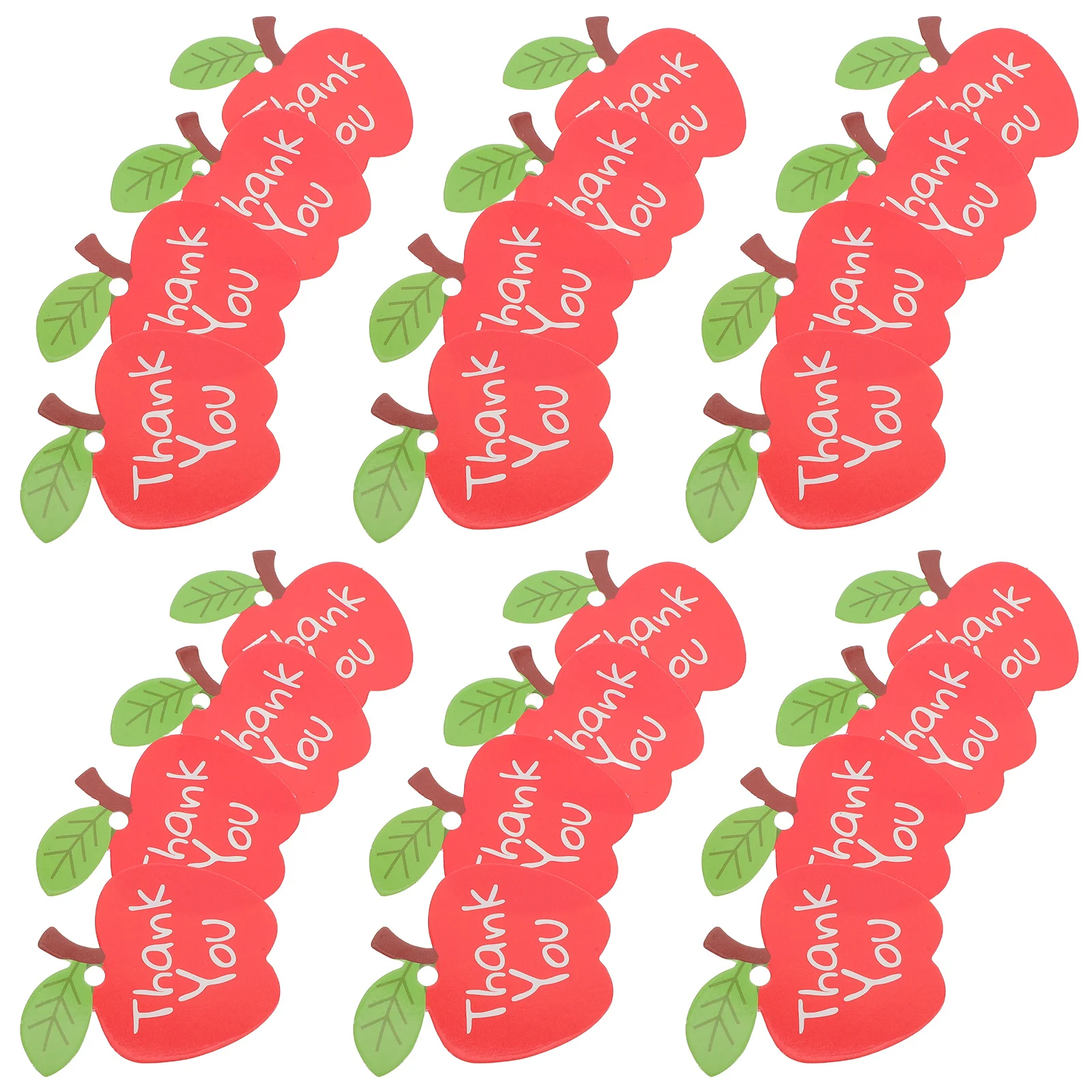 

200Pcs Apple Paper Present Tags Stylish Apple Shape Thank You Hanging Tags 5.50x4.80x0.10cm Wedding Christmas Teacher