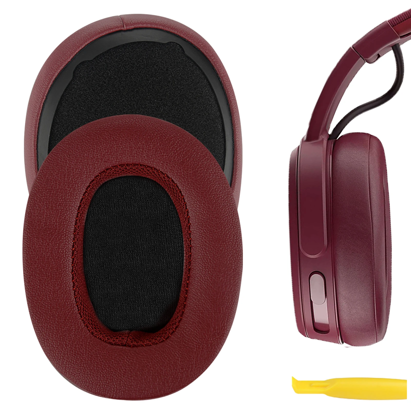 Geekria สำหรับหูฟัง Skullcandy สถานที่ไร้สาย ANC ชุดหูฟังเปลี่ยนหูฟังหนังเทียม Ear Pads Cover เบาะซ่อม