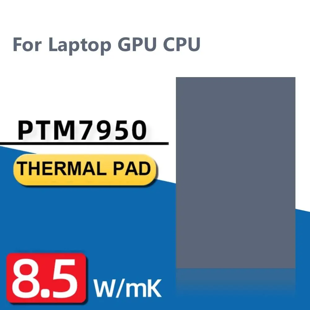 Almofada condutora térmica do silicone, 8.5w/mk, ptm7950 do honeywell, mudança de fase, para o portátil, cpu, gpu, 7950