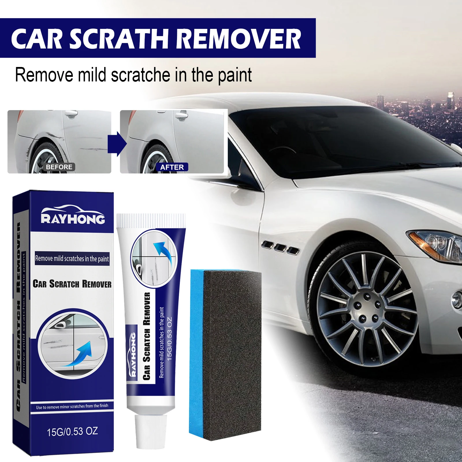 

Car Scratch Remover Paint Repair Polish Restorer Kit Anti Scratches Wax For Auto Polishing Refinish And Touch Up Paint Compound