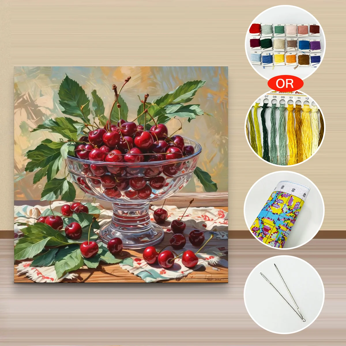 1 Stück 50x50 cm/19,69 Zoll, 11CT/14CT Kreuzstich-Set, DIY-Valentinstagsgeschenk, Stickerei-Set für Feste, Tiermotiv – Detail 3