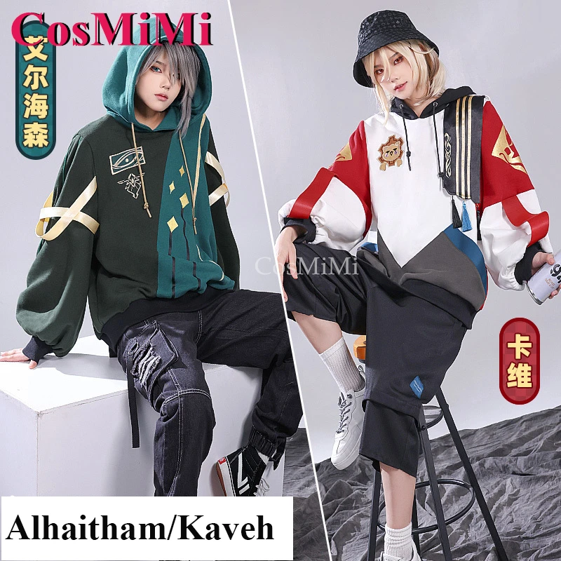 

CosMiMi Game Genshin Impact Alhaitham/Kaveh Cosplay Costume Sumeru Good Roommate Fashion Handsome Hoodie Daily Wear Coat S-XL