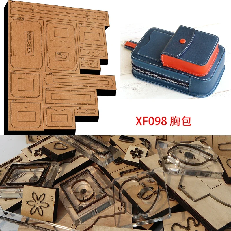 New Japan Steel Blade Wooden Die Wallet Leather Craft Punch Hand Tool Cut Knife Mould XF098