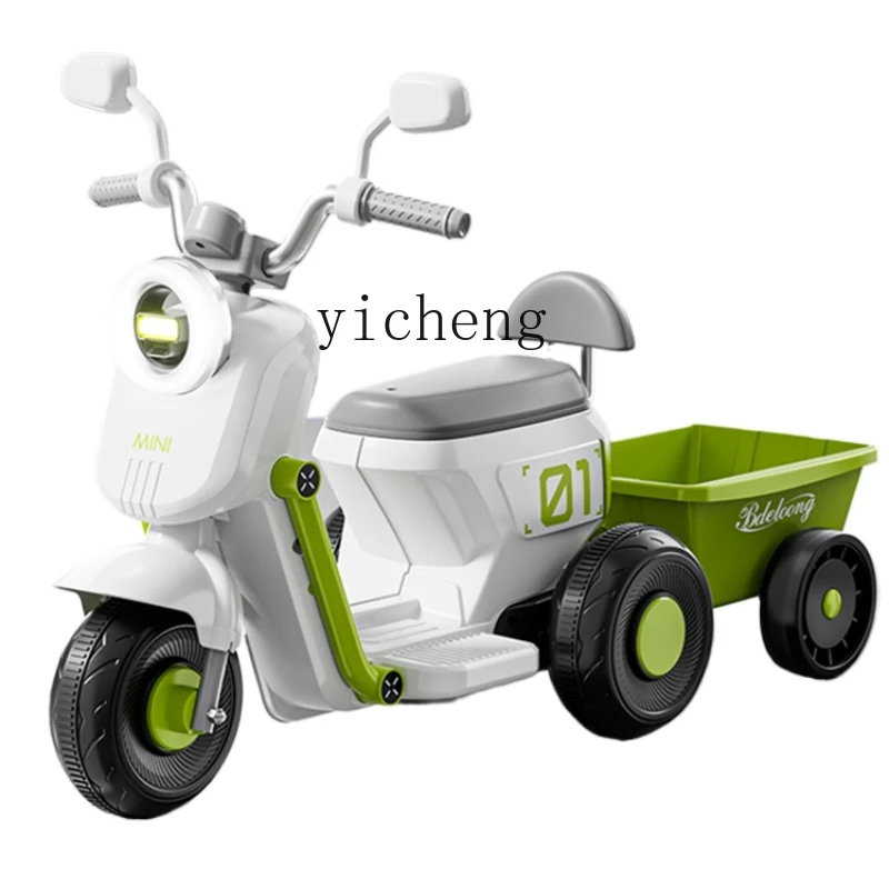 Tricycle de moto électrique pour enfants, jouet télécommandé pour bébé, voiture à batterie XL