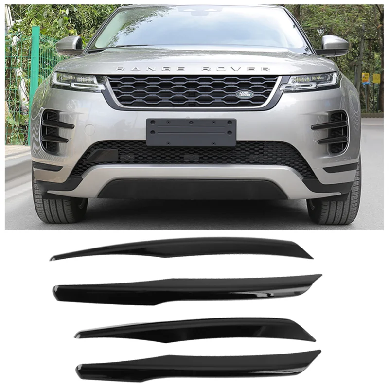 

For Land Rover Range Evoque 2021 2022 2023 High Quality ABS Black Front Intake Grille Fog Light Trim