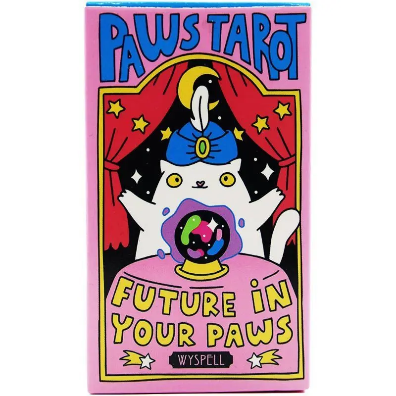 Cute Cartoon Cat Pattern Tarot Cards Exquisite Design Divination Prediction Game Cards for Friends Party Entertainment Toys