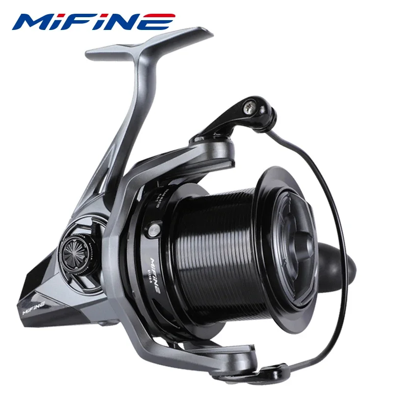 

MIFINE CAVALIER CARP Fishing Reel 12KG Max Drag 8000-10000 Spinning Reel 7+1BB Big Spool Carp Fishing 5.1:1 Saltwater Freshwater