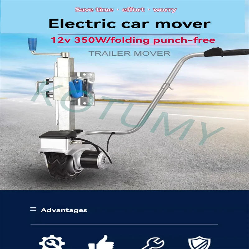 12V Motorised Jockey Wheels Electric Power Mover Maneuver Trailer Boat 350W Striker Power Jockey Wheel Foldable ﻿