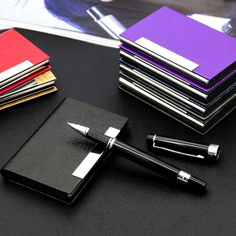 

1 Pc Men Business Card Case Stainless Steel Aluminum Holder Metal Box Cover Women Credit Business Card Holder Case 2024 New