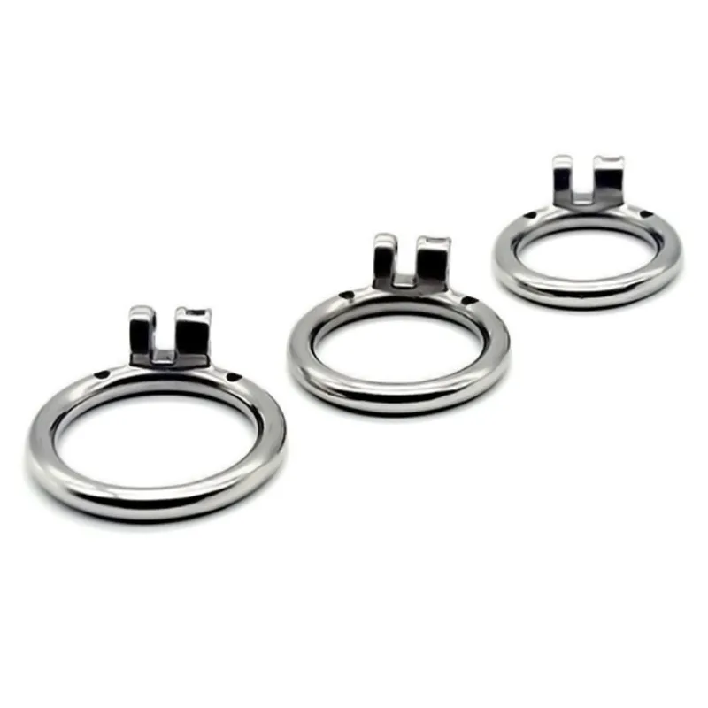 Accessoires de serrure de chasteté BDSM, anneau rond ou Arc en acier inoxydable de 40 à 55mm pour dispositif de verrouillage de chasteté à cylindre Standard Cobra